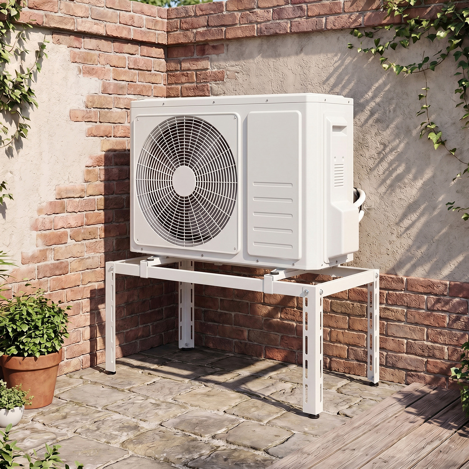 Mini Split Ground Stand w/Adjustable Height, Width & Length, Outdoor AC Base
