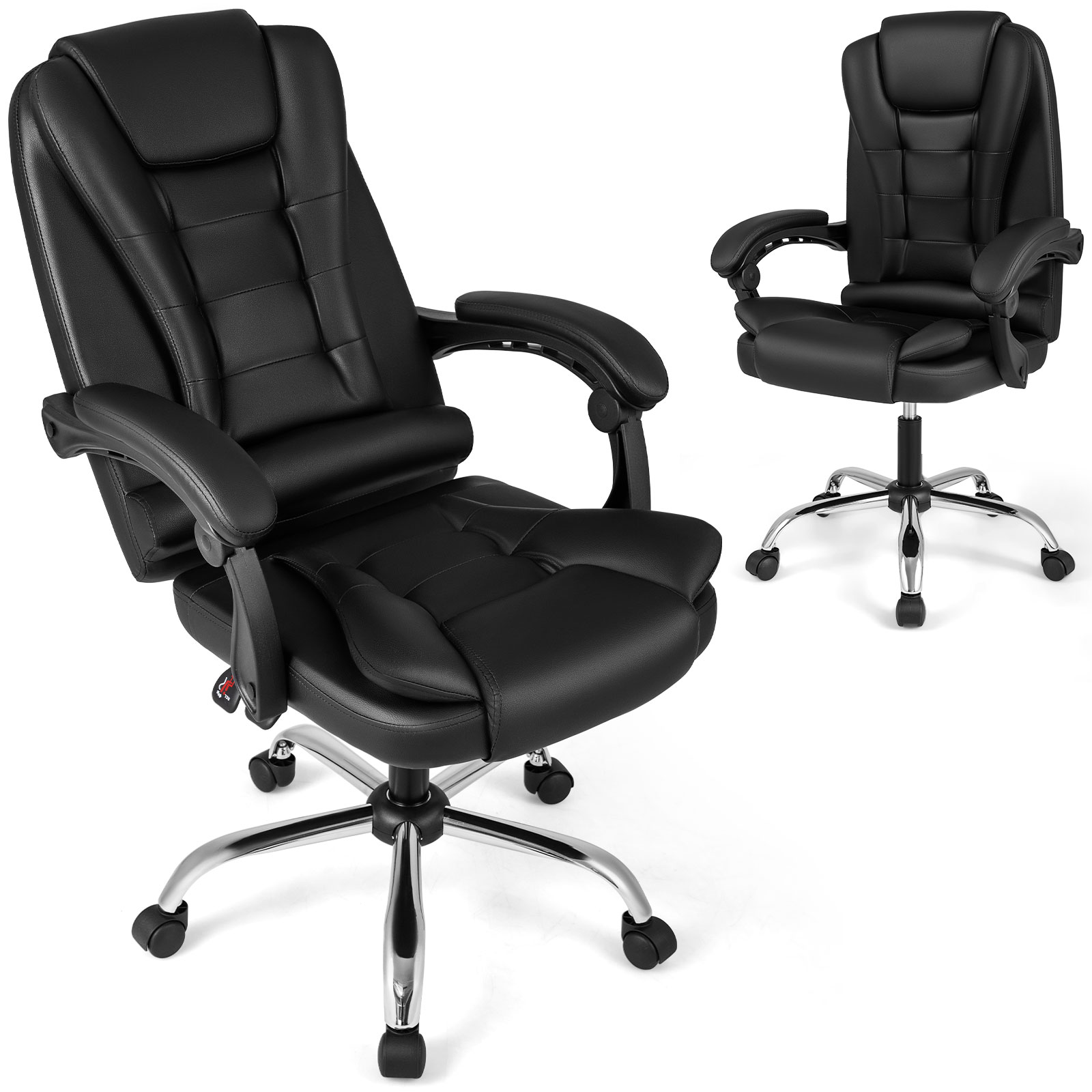 Executive Chair, High Back Office Chair w/Linkage Armrests, Adjustable Height