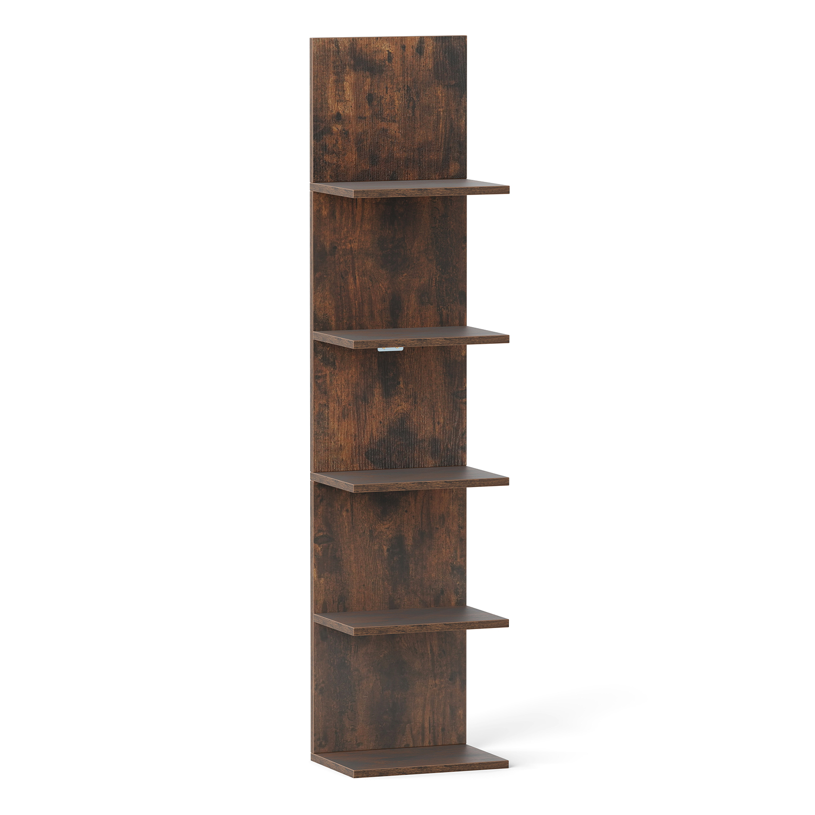 5-Tier Wall Shelves Vertical Floating Storage Shelf Unit Wall-Mounted Organizer