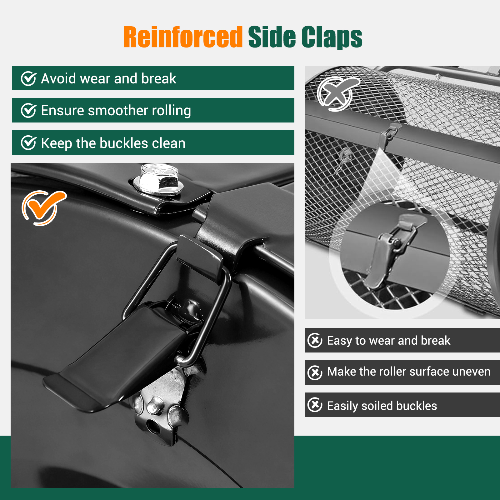 Compost Spreader,Peat Moss Spreader Roller w/Height-adjustable T-shape Handle