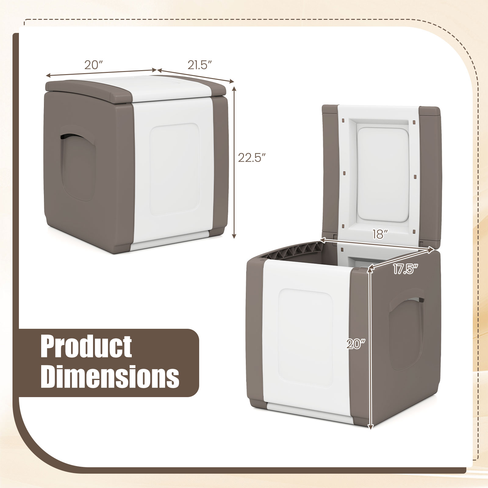 Deck Box,Patio Container with Lockable Lid, Weatherproof Plastic Storage Bin