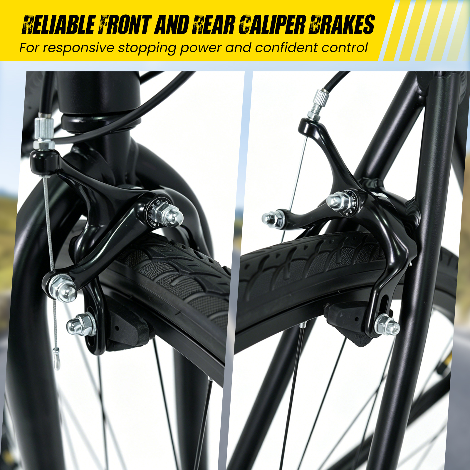 700C Hybrid Bike for Men Women Adult, 18-Speed Shimano Drivetrain, Phone Holder