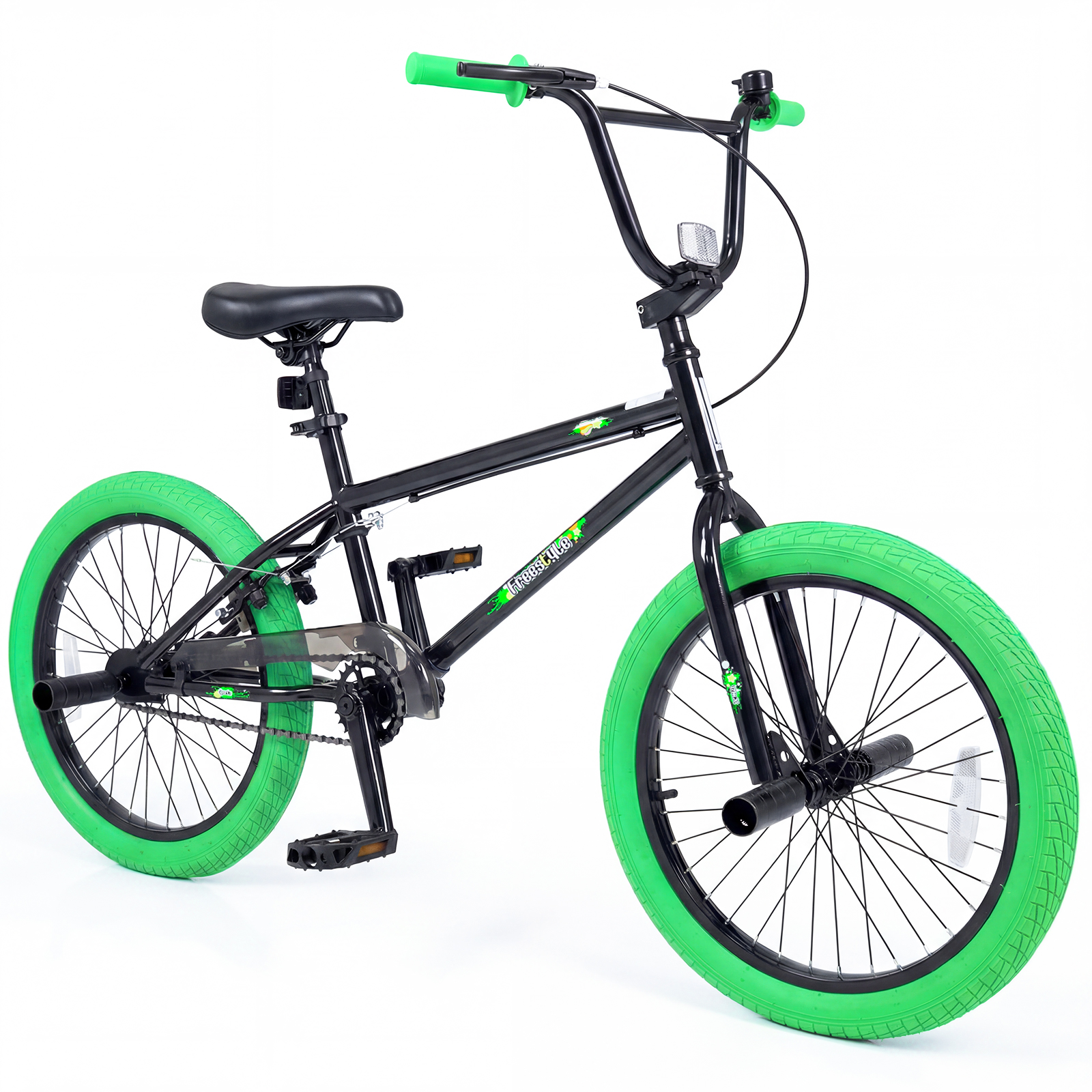 Freestyle BMX Bike, 20” Trick Bicycle w/ 360 Degree Steering